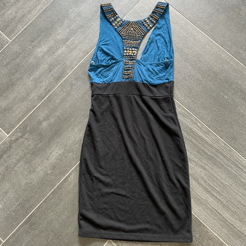 Back detail dress - Soprano - blue & black S EUC